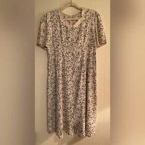 Basia Dress Women’s 8 Multicolored Floral Lace Button Embellished Cottagecore